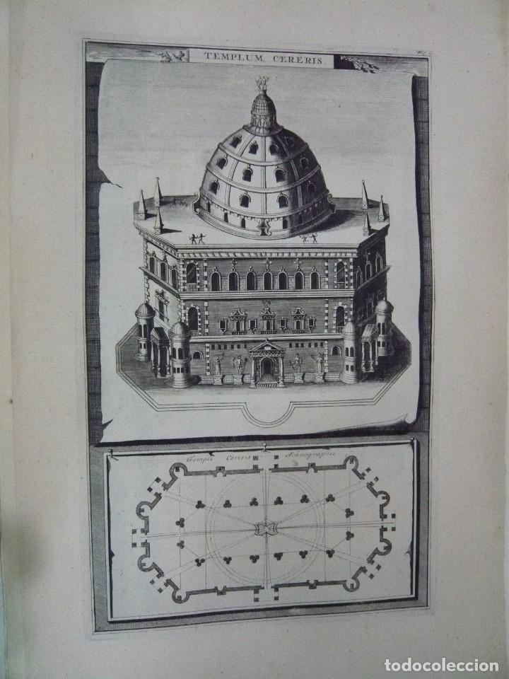 Arte: GRABADO ANTIGUO ROMANO TEMPLUM CERERIS - Foto 1