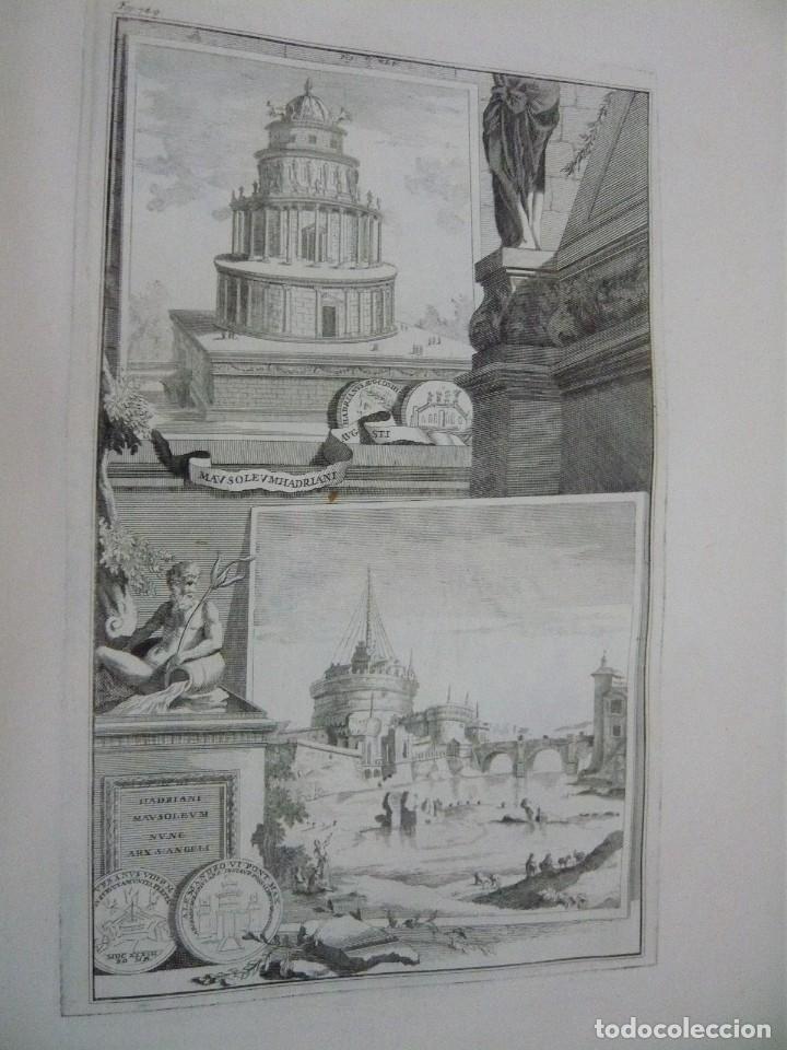 Arte: GRABADO ANTIGUO ROMANO MAUSOLEO DE ADRIANO - Foto 1