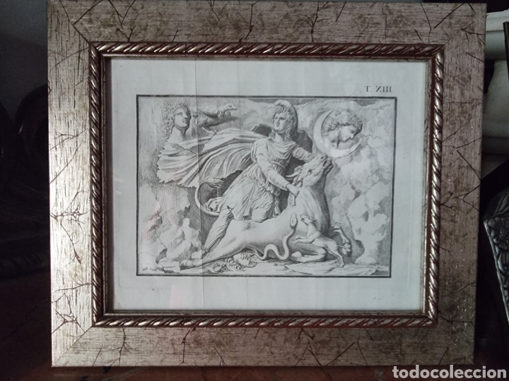 Arte: grabado antiguo del dios mitra sXVIII - Foto 2