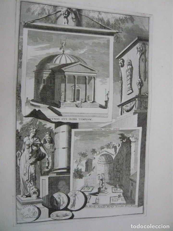 Arte: GRABADO ANTIGUO ROMANO TEMPLO DE LA LUNA - Foto 1