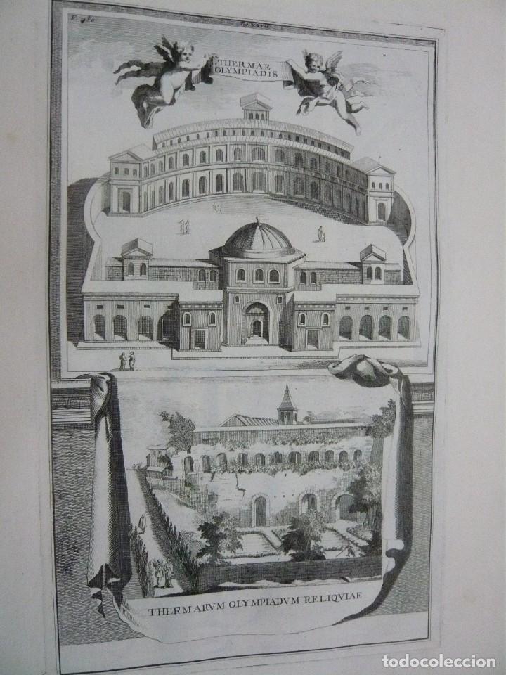 Arte: GRABADO ANTIGUO ROMANO DE LAS TERMAS OLIMPICAS - Foto 1
