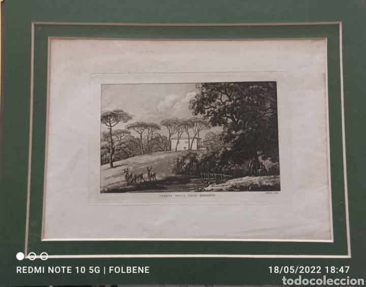 Arte: Aguafuerte ,Veduta di Villa Borghese - Foto 2