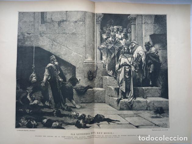 Art: LA LEYENDA DEL REY MONJE. CUADRO DE JOS&Eacute; CASADO DEL ALISAL. GRABADO POR D. BERNARDO RICO.
