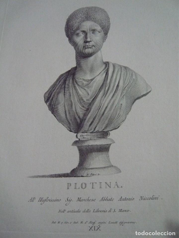 Arte: GRABADO ANTIGUO PLOTINA NELL ANTISALA DELLA LIBRER&Iacute;A DE SAN MARCO - Foto 1