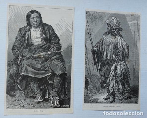 Arte: CACIQUE DE INDIOS LIPANES Y CACIQUE CHEYENE - Foto 1