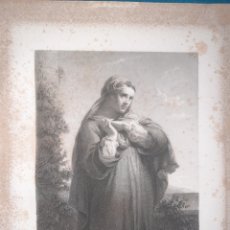 Arte: ”STE MONIQUE”, 1852 GRABADO AL ACERO, IMPRENTA GARDON AME ET FILS, PARIS. E. DUBUFE, A. LEROY. Lote 344310273