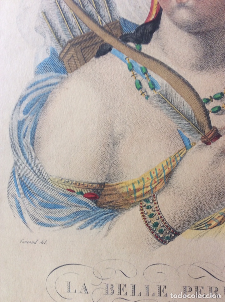 Arte: LA BELLA PERUANA GRABADO COLOR - Foto 6