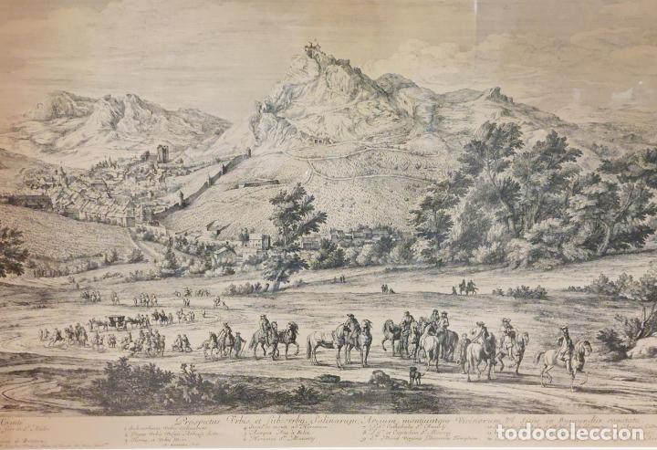 Arte: GRAN GRABADO S. XVIII CON MARCO DE CAOBA. - Foto 2