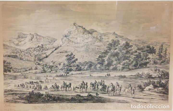 Arte: GRAN GRABADO S. XVIII CON MARCO DE CAOBA. - Foto 4