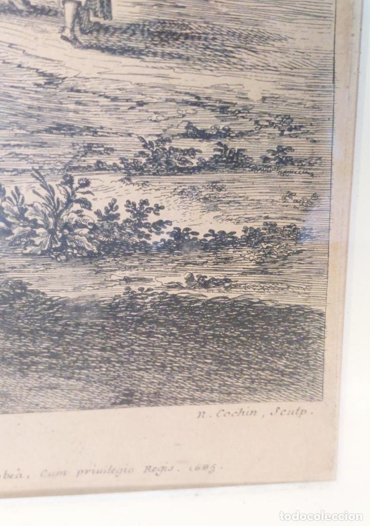 Arte: GRABADO S. XVIII CON MARCO DE CAOBA - Foto 4