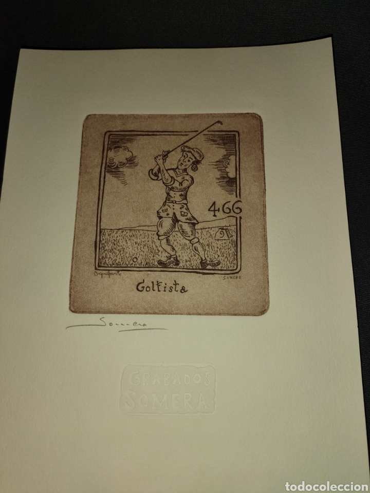 Arte: Grabado somera Golfista - Foto 1