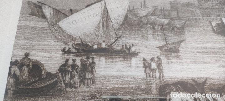 Arte: Tarifa y Gibraltar. Grabado bromotinta . - Foto 5