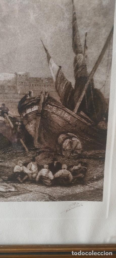 Arte: Tarifa y Gibraltar. Grabado bromotinta . - Foto 7