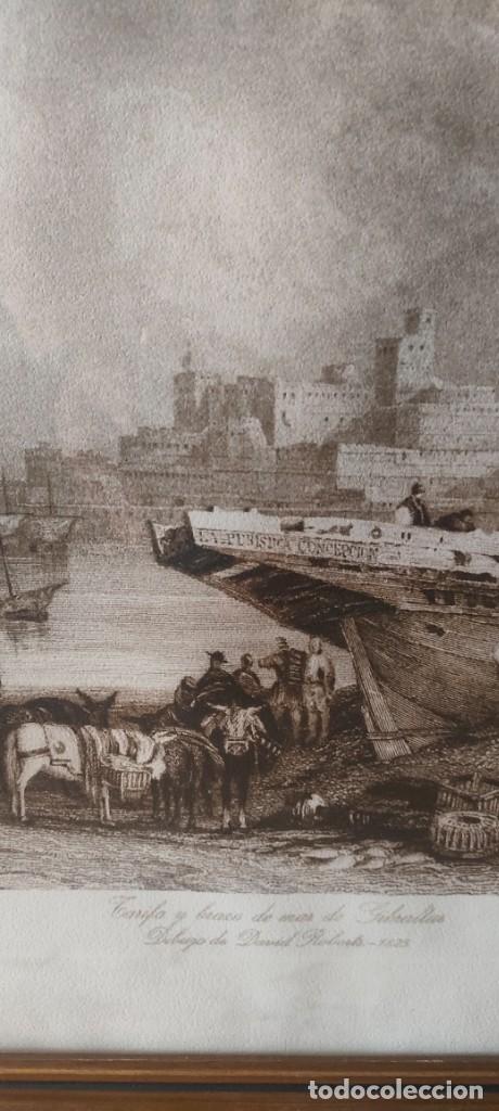 Arte: Tarifa y Gibraltar. Grabado bromotinta . - Foto 8