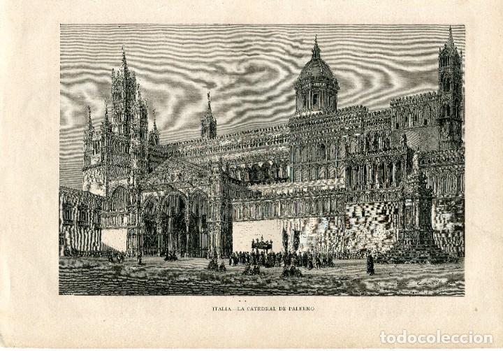 Arte: Italia. Sicilia. La catedral de Palermo litografia
