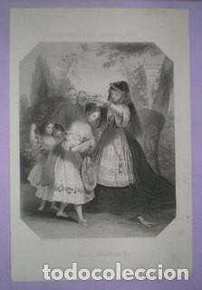 Arte: FRANCIA. LA FIESTA DE LA ROSA. Costumbres del Universo Pa. 17 . Barcelona, Alou Hmnos. c.1865