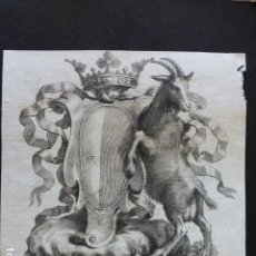Arte: GRABADO ALEGORICO SIGLO XVIII R. V. A. FECIT 17 X 18 CMTS