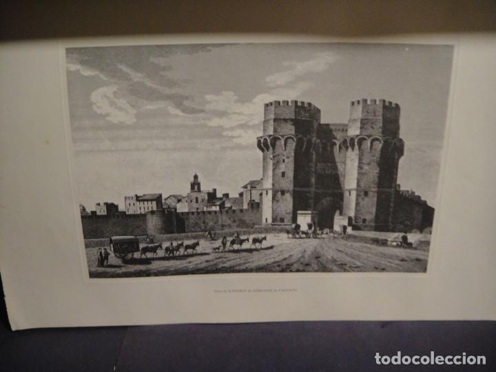 Arte: grabado de valencia - puerta de los serranos - Foto 1