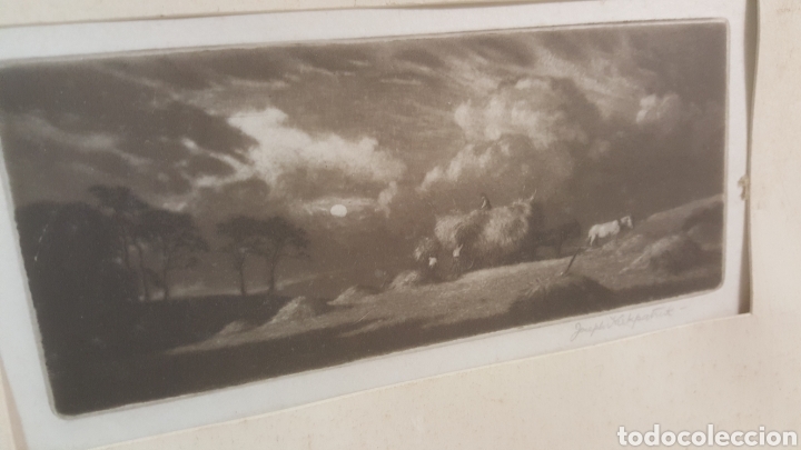 Art: ANTIGUO Y MAGNIFICO GRABADO DE ESCENA CAMPESTRE DE JOSPEH KUKPATRICK