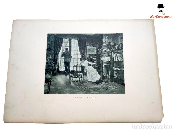 Arte: Bello grabado Franc&eacute;s del siglo XIX. Jourdain ( R.)_Un nuage. 31 x 21 cm.