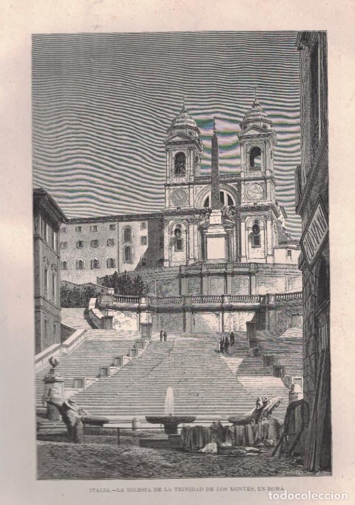 Art: LA IGLESIA DE LA TRINIDAD DE LOS MONTES, EN ROMA. (Italia) - Theronr. E., lo grabo.
