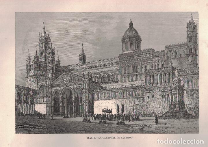 Art: LA CATEDRAL DE PALERMO (Italia) - Degreef, lo dibujo / L. U., lo grabo.