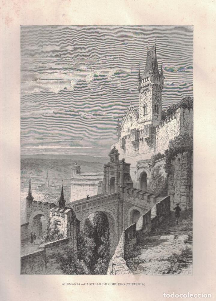 Art: CASTILLO DE COBURGO (Turingia) Alemania. - F. S. lo dibujo / Niedermann. A., lo grabo.