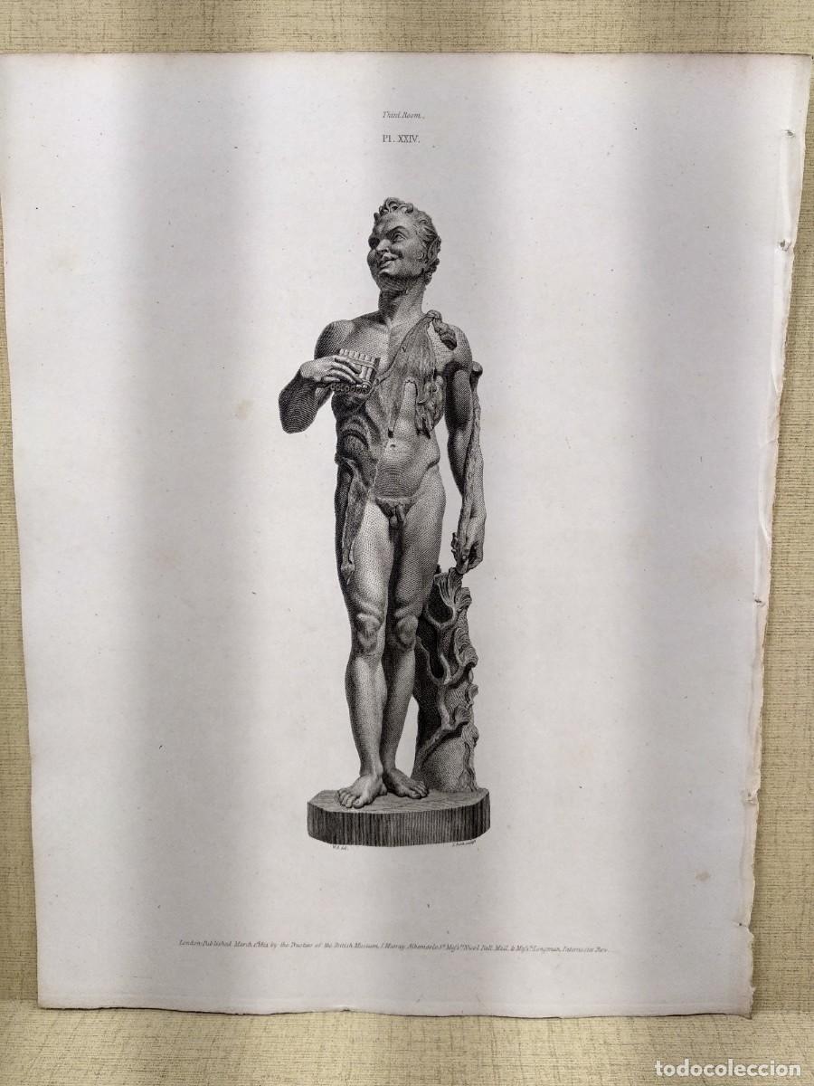 Arte: Estatua de fauno, Ancient marbles The British Museum 1815, Part. II, Plancha XXIV