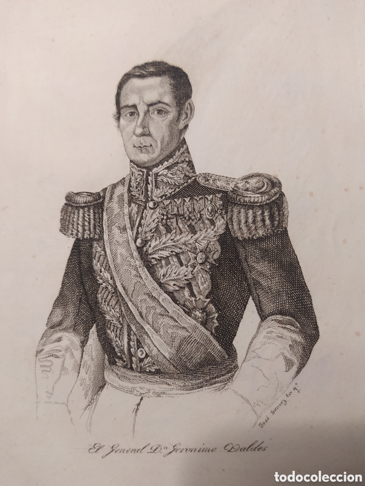 Arte: GRABADO EL GENERAL D. GER&Oacute;NIMO VALD&Eacute;S - PANORAMA ESPA&Ntilde;OL - Foto 1
