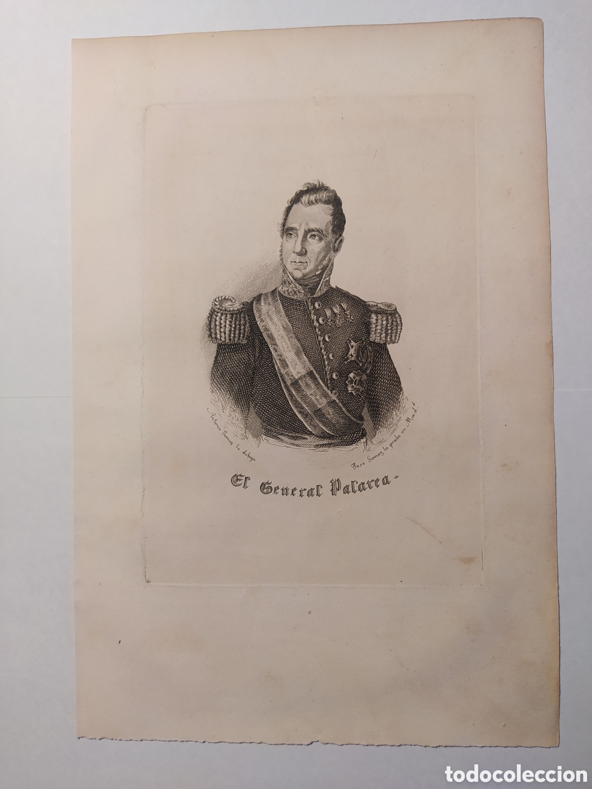 Arte: GRABADO EL GENERAL PALAREA - Foto 2