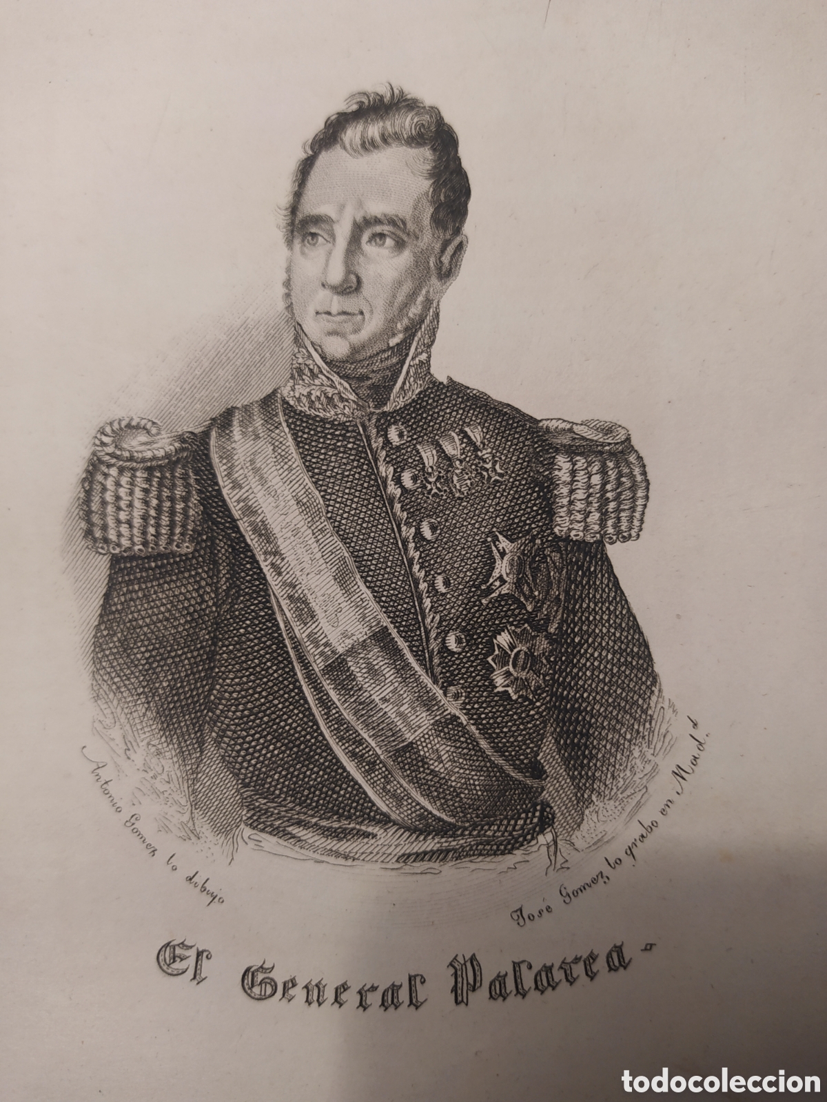 Arte: GRABADO EL GENERAL PALAREA - Foto 1