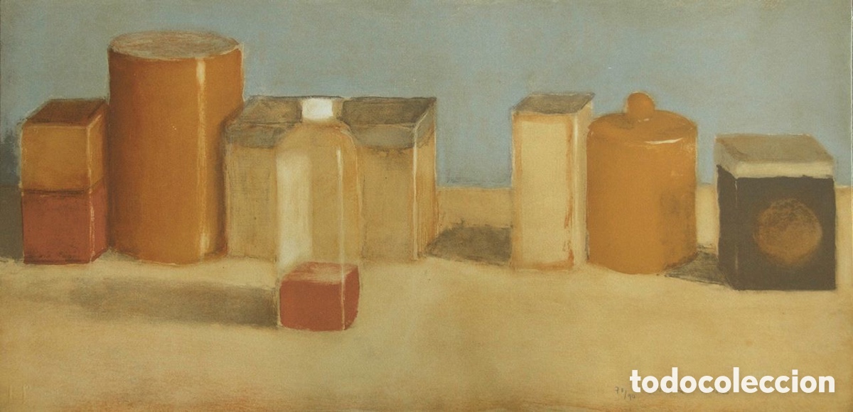 Arte: Carmen Galofr&eacute; Composici&oacute;n ocre y azul - Foto 1