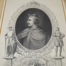 Arte: ENRIQUE I REY DE INGLATERRA - BELLO GRABADO S.XIX - KING HENRY I. Lote 375965004
