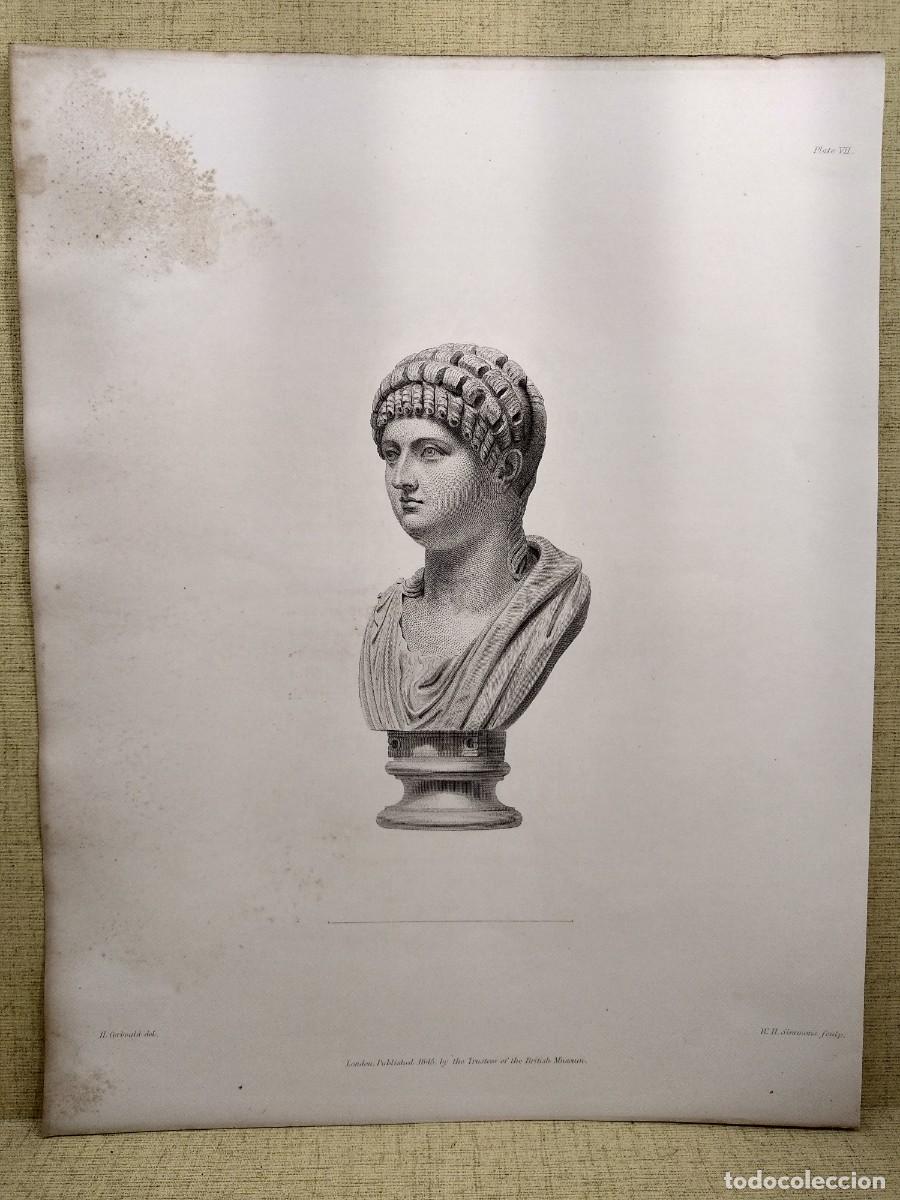 Arte: Busto de Valeria Mesalina, Ancient marbles British Museum 1845 Part X, Plancha VII