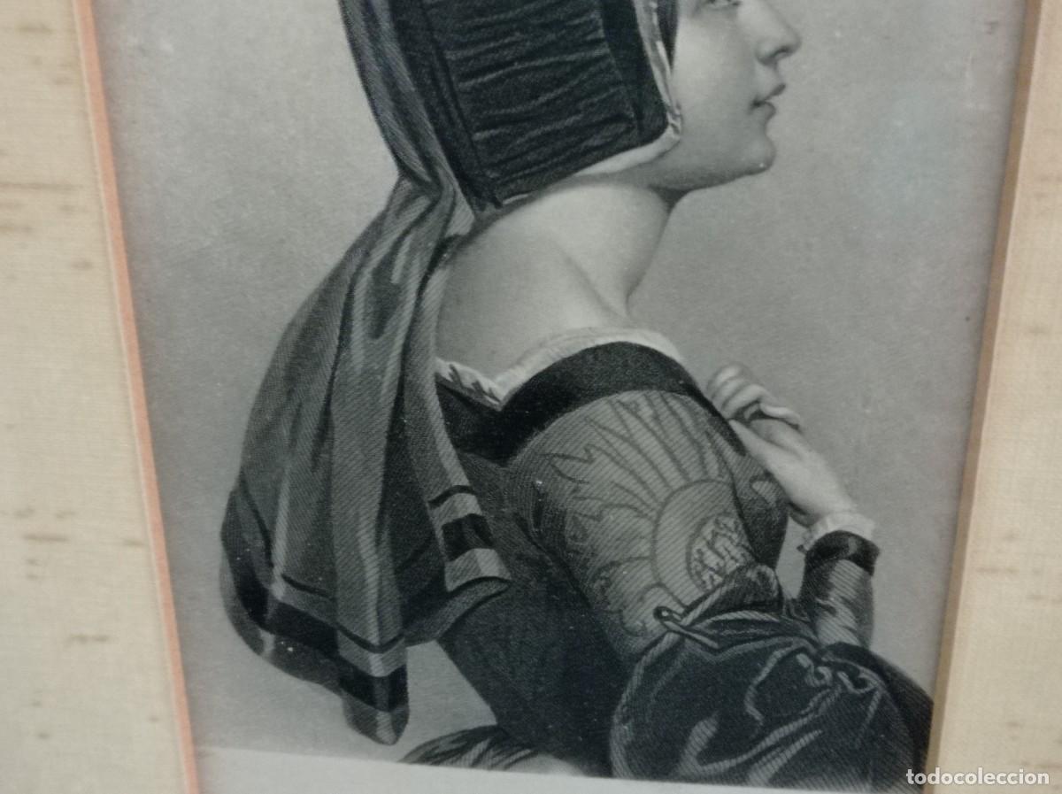 Arte: Antiguo grabado retrato de &rdquo;Lady Grey&rdquo;. - Foto 4