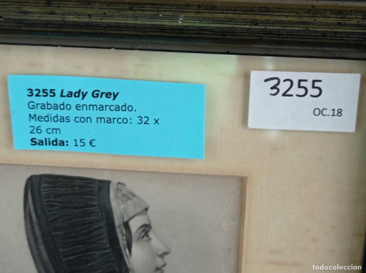 Arte: Antiguo grabado retrato de &rdquo;Lady Grey&rdquo;. - Foto 6