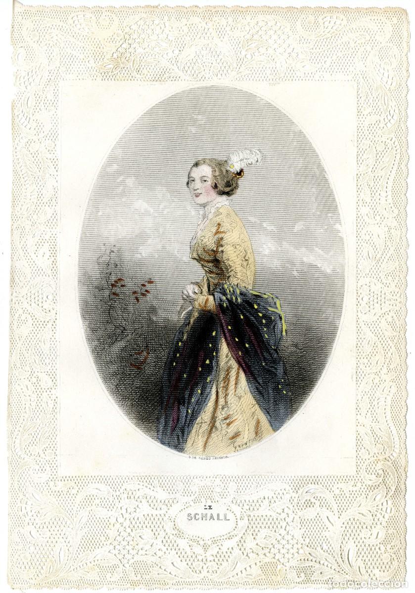Arte: Gavarni. Le schall. 1850 - Foto 1