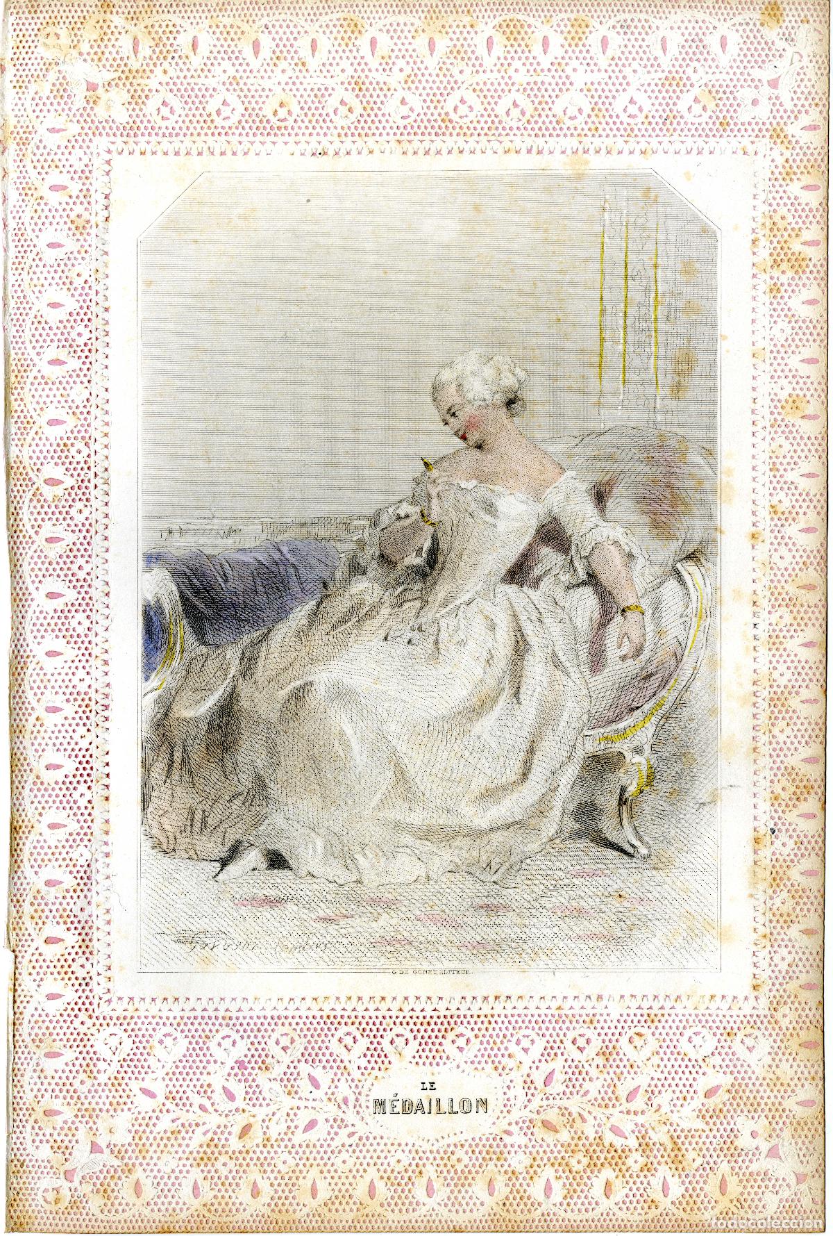 Arte: Gavarni. Le M&eacute;daillon. 1850 - Foto 1