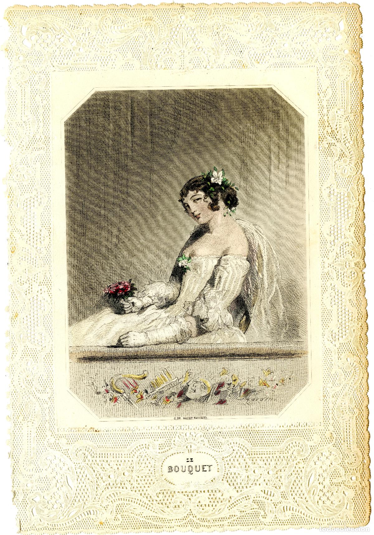 Arte: Gavarni. Le bouquet. 1850