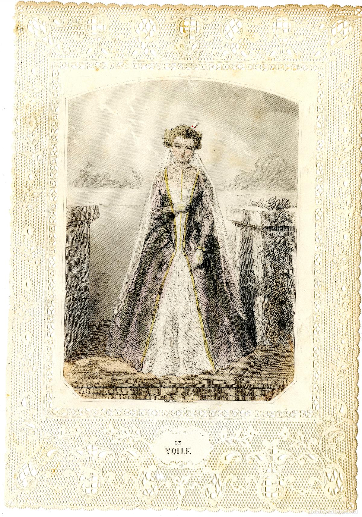 Arte: Gavarni. Le voile. 1850