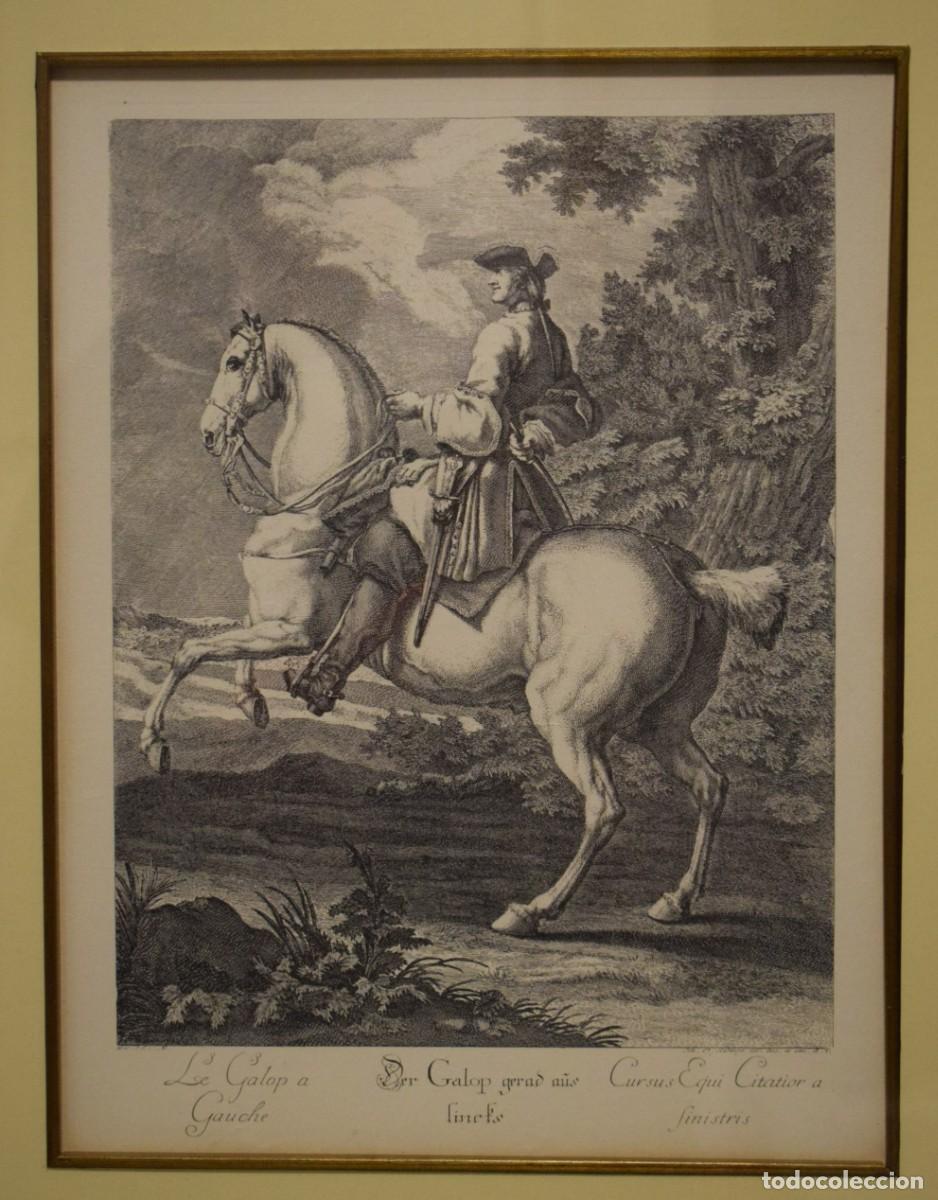 Arte: Dos grabados de caballos y jinetes - Foto 1