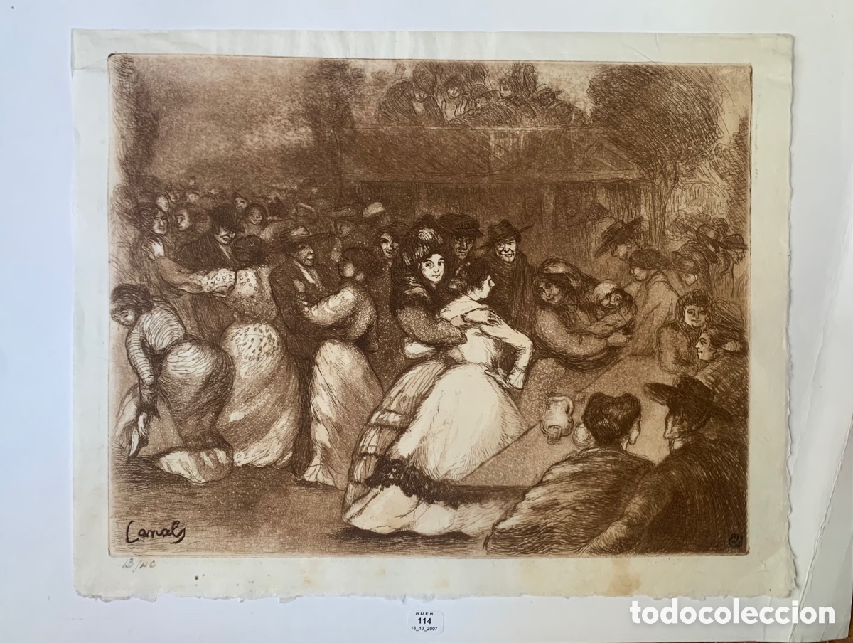 Arte: Baile Grabado punta seca de Ricard Canals - Foto 1