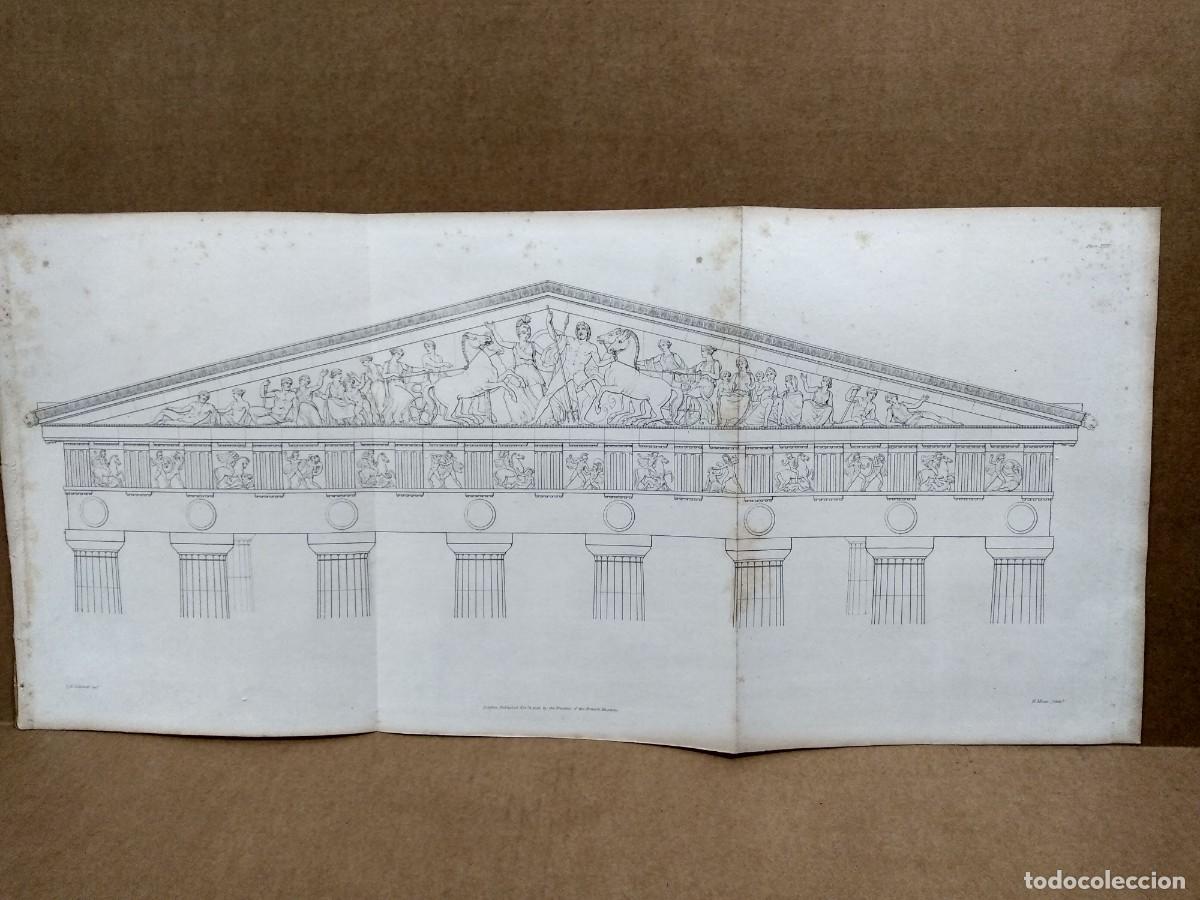 Arte: Fronton occidental del Partenon, Ancient marbles The British Museum 1828, Plancha XXII