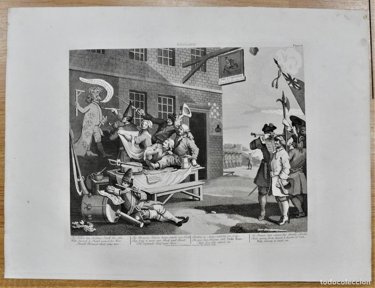 Arte: William Hogarth (1697-1764) England. Engraved by Thomas Cook - Foto 1