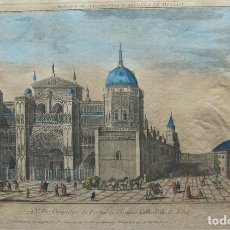 Arte: TOLEDO, CATEDRAL. PARIS, HACIA 1760. AGUAFUERTE ILUMINADO A MANO. JEAN- FRANÇOIS DAUMONT (1740-1775)