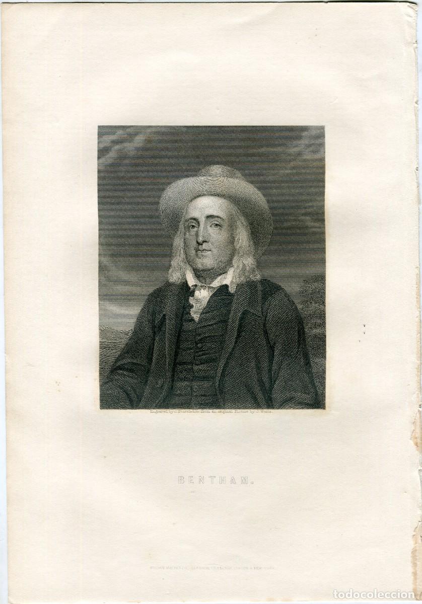 Arte: Jeremy Bentham - Grabado original de J. Posselwhite seg&uacute;n J. Watts