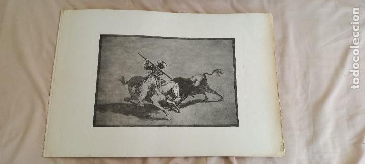 Art: GRABADO DE LA TAUROMAQUIA GOYA. EL ANIMOSO MORO GAZUL, ES EL PRIMERO QUE LANCEO TOROS EN REGLA