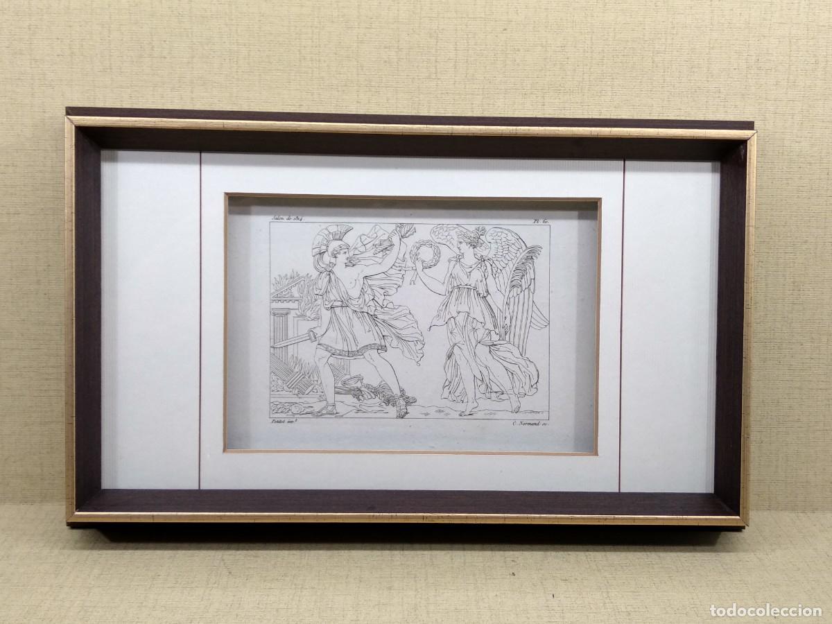 Arte: LA GUERRE ET LA VICTOIRE de Petitot, Annales du musee 1814, Plancha 60, cuadro, mitologia