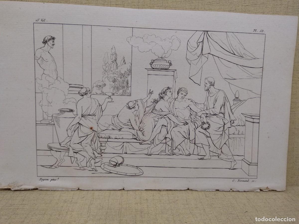 Arte: Socrates y Alcibiades de Peyron, Annales du musee 1807, plancha 53