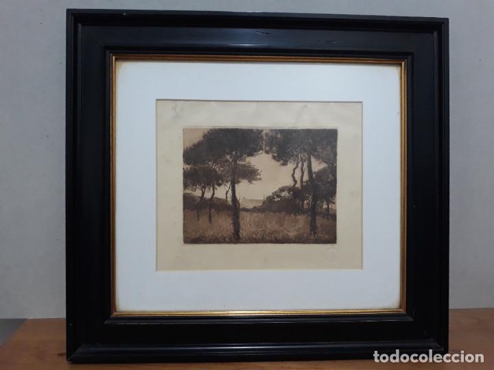 Kunst: Vista paisaje Ramon Mart&iacute;n de la arena sell&oacute; agua academia bellas artes.